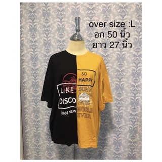 เสื้อยืด Over size L ของใหม่ แบรนด์ SHEIN พร้อมส่ง