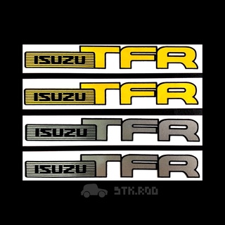 สติ๊กเกอร์ติดข้างประตู ISUZU TFR ใส่รถ TFR มังกร สีทอง-สีเงิน STICKER (ขายเป็นชุด)