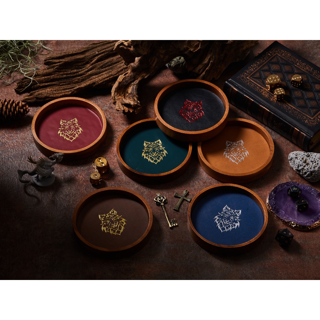 Dire Wolf Circle Mini Tray | ถาดไม้ ถาดทอย ลูกเต๋า Dice DnD D&D MTG RPG TRPG เกมกระดาน บอร์ดเกม Game Magic เมจิก