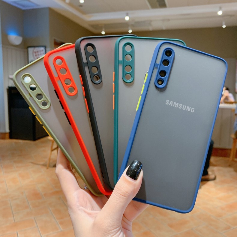 Camera Protection Phone Case Samsung A50 A50S A30S A30 A20 A20S A10S A10 M10 A71 A51 Casing Matte Translucent Shockproof Back Cover #7
