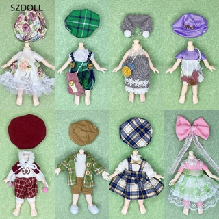 [cxSZDOLL] ชุดเดรสกระโปรง ขนาด 16 ซม. สําหรับตุ๊กตา 1/8 DIY