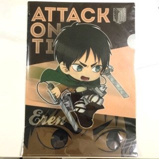 ผ่าพิภพไททัน attack on titan eren a4 file แฟ้มshingeki no kyojin แฟ้มอนิเมะ หายากมาก ของแท้ จากญี่ปุ่น