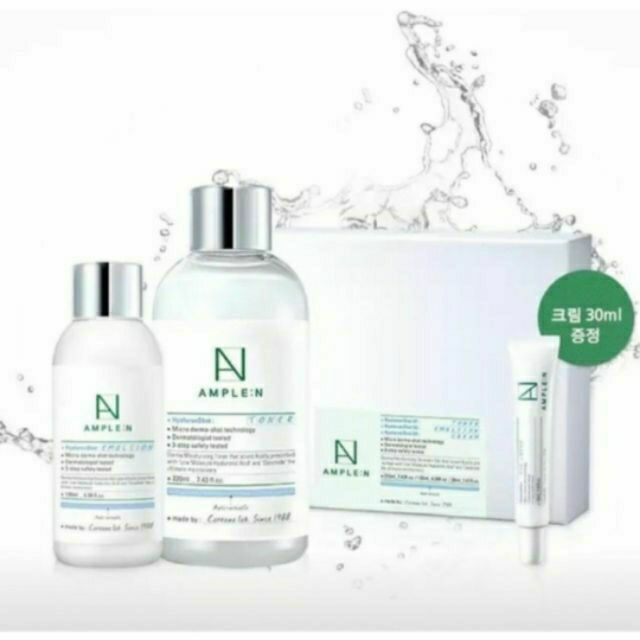 (พร้อมส่ง)  Ample:N 
Hyaluron Shot Toner And Emulsion Set 3 items 💧