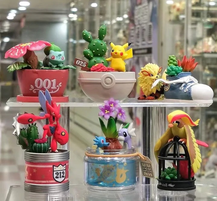 ฟิกเกอร์ Pikachu Bulbasaur Arcanine Pidgeot ของเล่นสําหรับเด็ก 6 ชิ้น