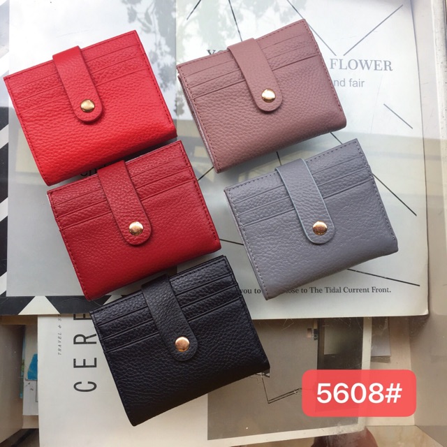 ✨พร้อมส่ง✨กระเป๋าสตางค์ หนังวัวแท้ ใบสั้น #5608