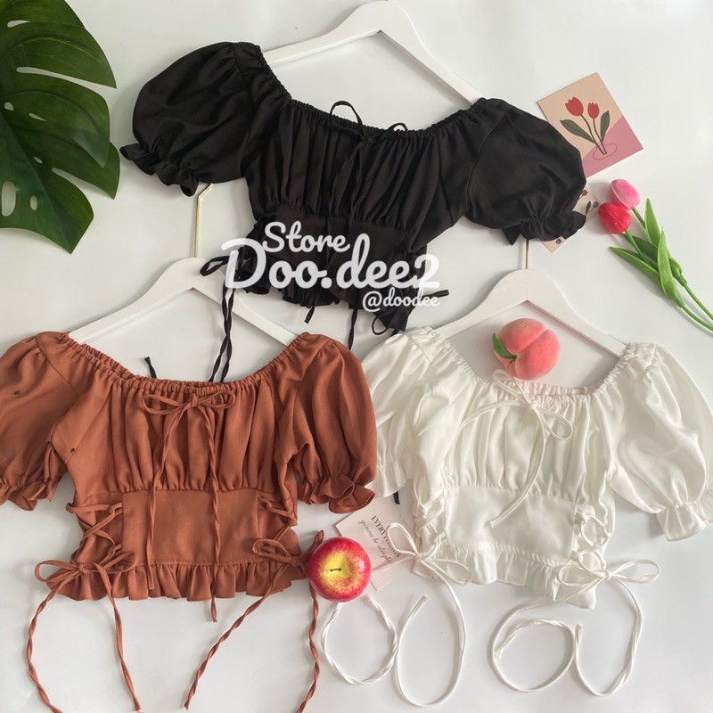 DOODEE2 01/12เสื้อแขนตุ๊กตาจั้มเอว มีเชือกผูกข้างเอว น่ารักสุดๆ