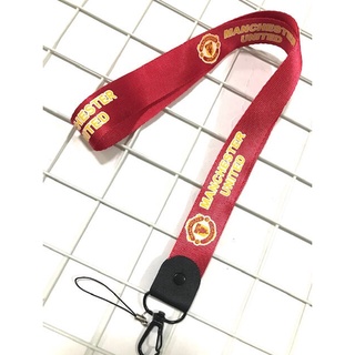 MAN U   สายคล้องบัตร สายคล้องคอ สายห้อยบัตร ลาย ฟุตบอล แดง แมนยู Man U น่าใช้งาน กว้าง 2.5 cm น่ารัก ผ้าอย่างดี   8118