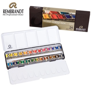 REMBRANDT สีน้ำชุด 24 สีเค้ก (RWC SET METAL 24 PANS) สีน้ำชนิดก้อน เกรดอาร์ตติส