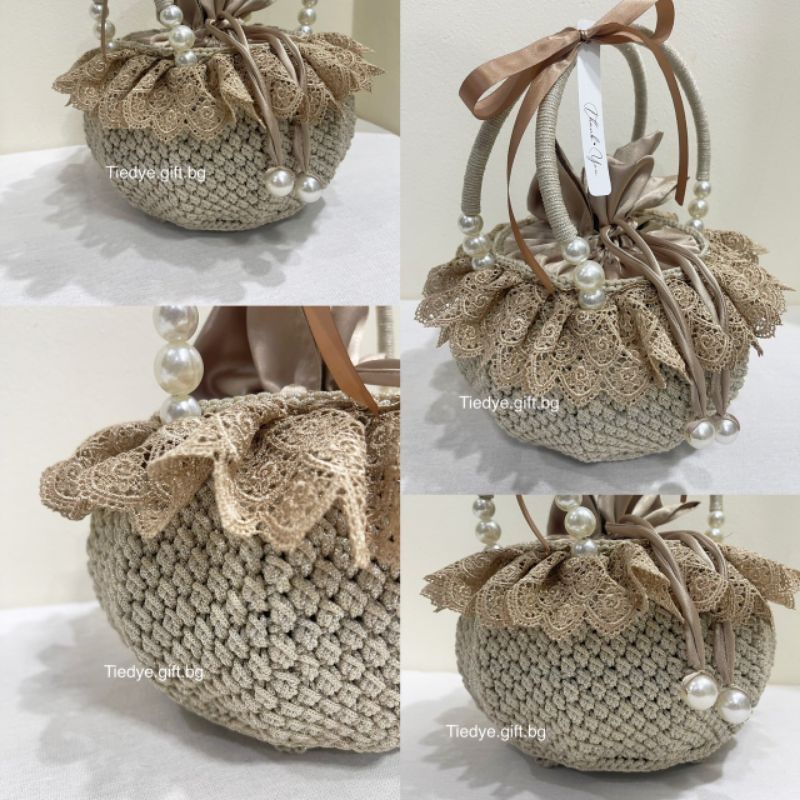 กระเป๋าถัก handmade สไตล์ ไทยประยุกต์ | งานพรี รอถัก นะคะ