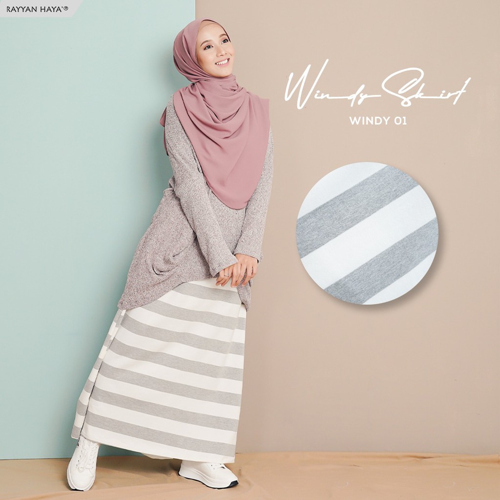 Rayyan Hayah Windy Skirt Labuh Muslimah กระโปรงพิมพ์ลาย Labuh Muslimah