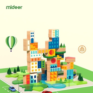 Mideer 6+ บล็อกไม้สร้างเมือง  Let Us Build A City MD1128