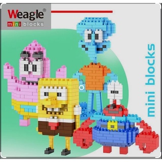Wholesale Weagle Diamond Blocks Building Toys Spongebob Mini Blocks Miniature Block Children Toys Kits