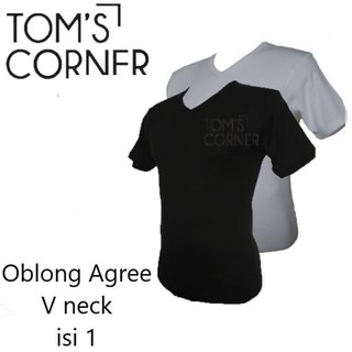 เสื้อยืด ลาย In OBLONG AGREE V NECK Guys สําหรับผู้ชาย ผู้ใหญ่