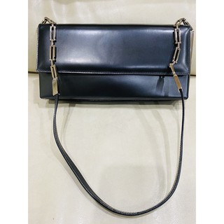 ferragamo chain bag grey metalic 10”