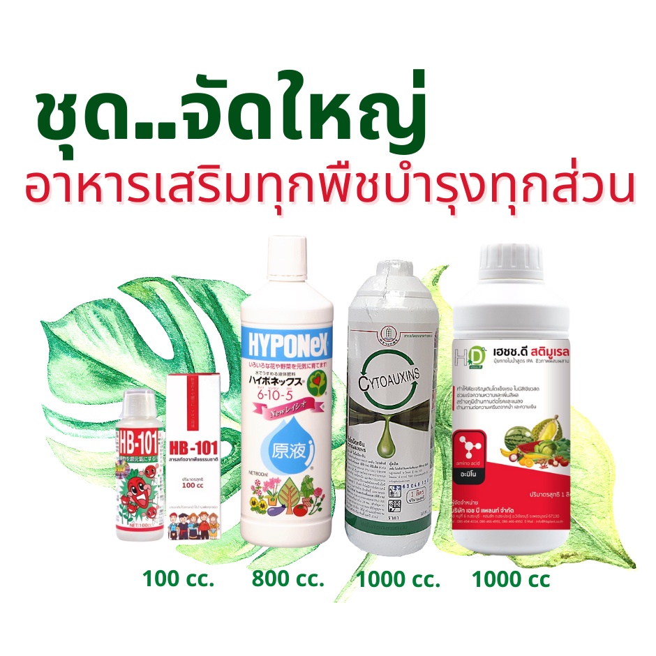 อาหารเสริมทุกพืชบำรุงทุกส่วน ชุดจัดใหญ่ แพคใหญ่ ใช้พ่นทางใบได้พร้อมกันทีเดียว