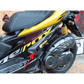 Aerox Dip film carbon and chrome Back Footrest Cover for Yamaha Aerox by Musashi