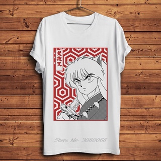 เสื้อยืดแขนสั้นลําลอง พิมพ์ลายการ์ตูนอนิเมะ Inuyasha สไตล์ญี่ปุ่น สําหรับผู้ชาย และผู้หญิงS-3XL