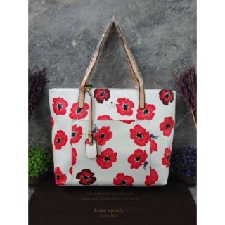 KATE SPADE New York Hyde Lane Poppies Riley Rose Tote Bag