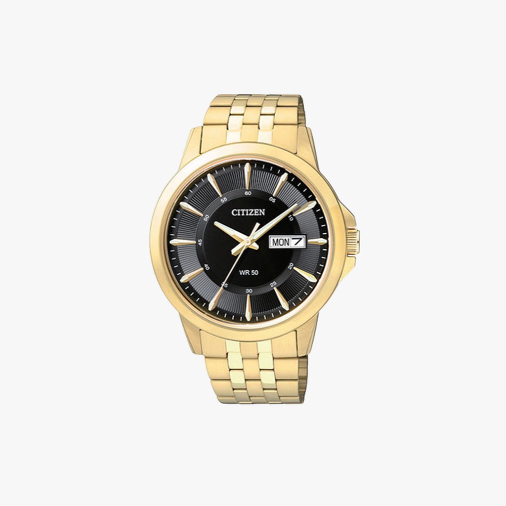 [ประกันร้าน] CITIZEN นาฬิกาข้อมือผู้ชาย รุ่น BF2013-56E Quartz Mens Watch Stainless Steel Classic Gold