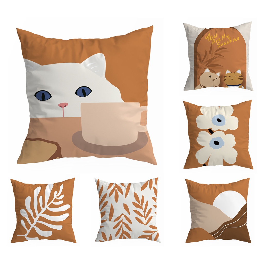 Morandi ปลอกหมอน ขนาด 60×60.50×50.45×45.40×40.ปลอกหมอน ผ้าฝ้าย ทรงสี่เหลี่ยม สําหรับตกแต่งโซฟา ห้องนอน.