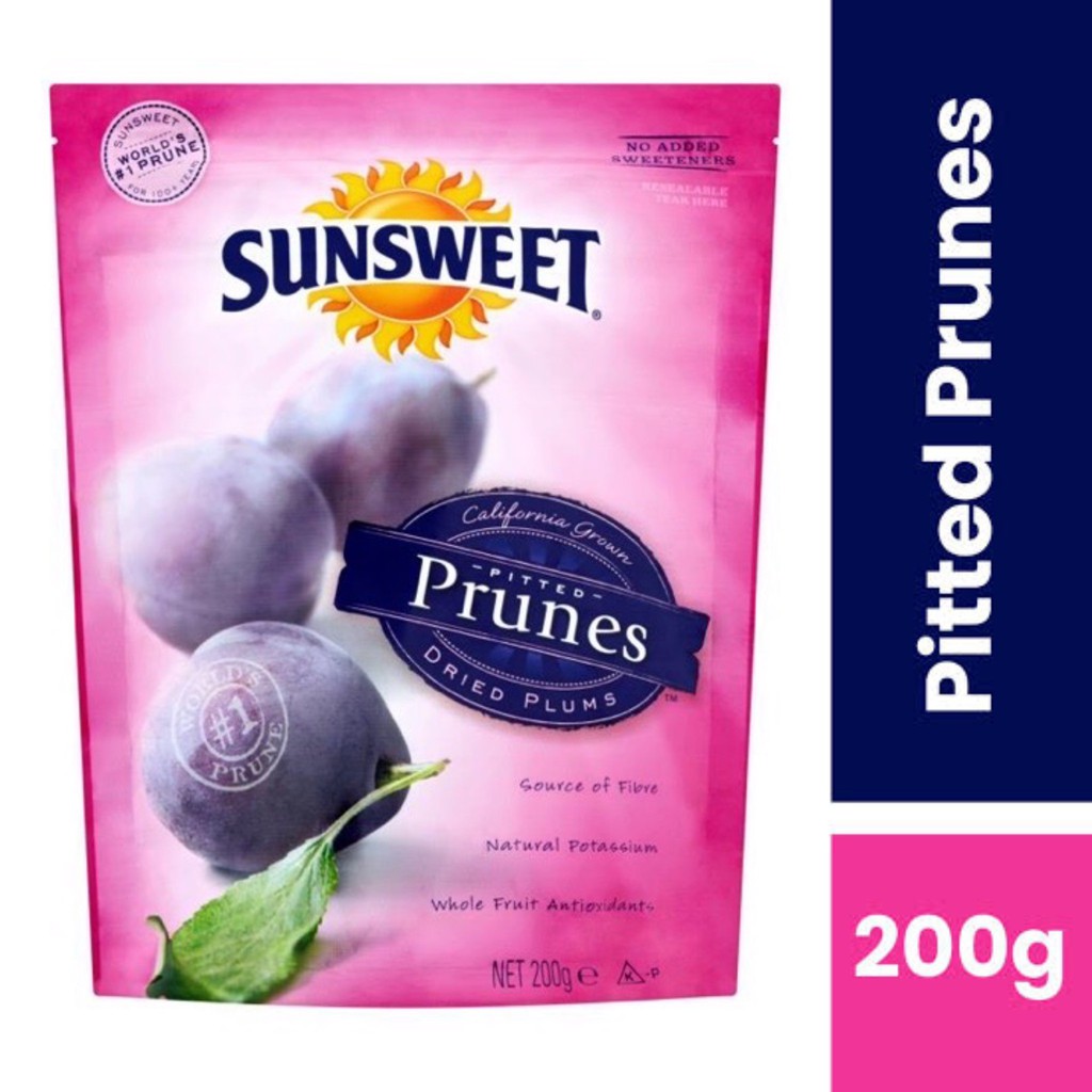 SUNSWEET Prune ลูกพรุน ซันสวีท ไม่มีเมล็ด ขนาด 200 กรัม