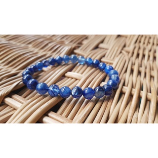 สร้อยข้อมือ หินไคยาไนต์ ไคยาไนท์ Kyanite สีน้ำเงินสวย เนื้อใส *หินแท้