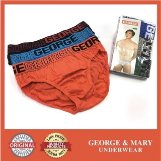 George Originals Mens Brief underwear กางในผู้ชาย กางเกงซับในชาย กกน กางเกงในชาย cotton (3 ชิ้น) แท้ 100%