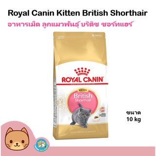 Royal Canin British Shorthair Kitten (10kg) อาหารลูกแมว สายพันธุ์บริติช ชอร์ตแฮร์(10กิโลกรัม/กระสอสบ)