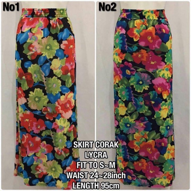 เสนอ Rm6 กระโปรงคอรักลายดอกไม้ Lycra
