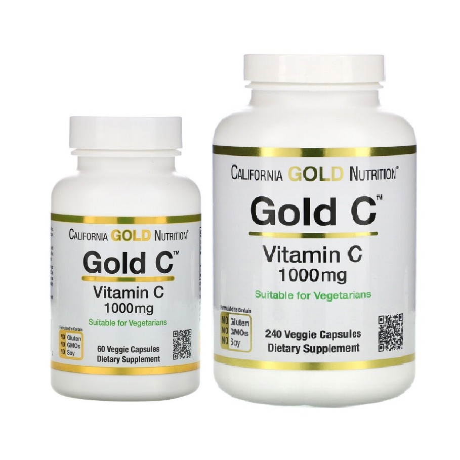วิตามินซี Buffered Vitamin C 750mg Gold C (California Gold Nutrition ...