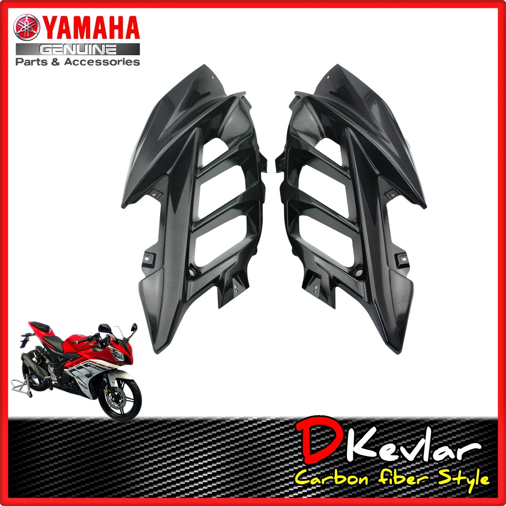 หน้ากากแฟริ่ง  R15 (เก่าปี2014-2016) ลายเคฟล่าYAMAHA R15 อะไหล่แท้ศูนย์ YAMAHA D-Kevlar Duke Shop