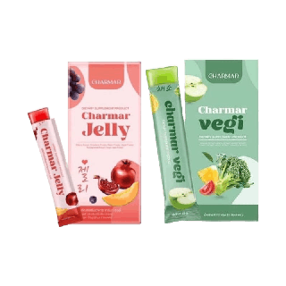 Charmar Jelly ชาร์มาร์เจลลี่คอลลาเจน / Charmar Veggy Jelly เจลลี่ผัก(5 ซอง/1 กล่อง)