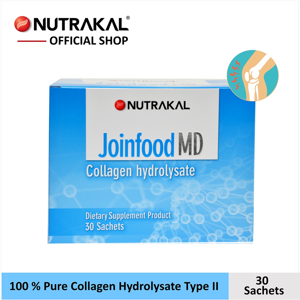 NUTRAKAL Joinfood MD 30sac คอลลาเจน 100% hydrolyzed collagen Type2 วัตถุดิบเสริมสร้างกระดูกอ่อน ที่ข้อให้แข็งแรง