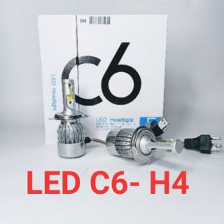 หลอดไฟหน้า ขั้ว H4-C6 LED headlight cob h4 ขั้วตรงรุ่น ไฟสูง-ไฟต่ำขั้วH4-C6