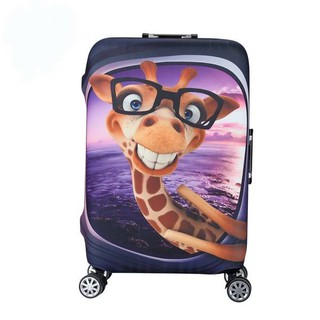 Chu Luggage  ผ้าคลุมกระเป๋าเดินทางสายยีราฟ  รุ่น039   สีม่วง