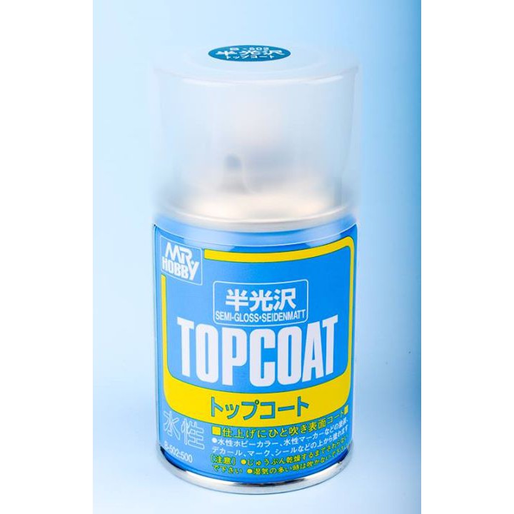 4973028540567 Mr.Hobby B502 Topcoat Semi - Gloss (เคลียร์ กึ่งเงา สูตรน้ำ) ปริมาตร 88 ml