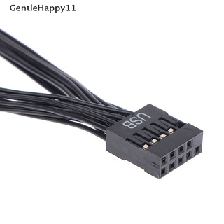 Gentlehappy สายเคเบิลต่อขยายเมนบอร์ดคอมพิวเตอร์ USB 9 Pin 1 Female เป็น 2 Male Y Splitter 1 ชิ้น