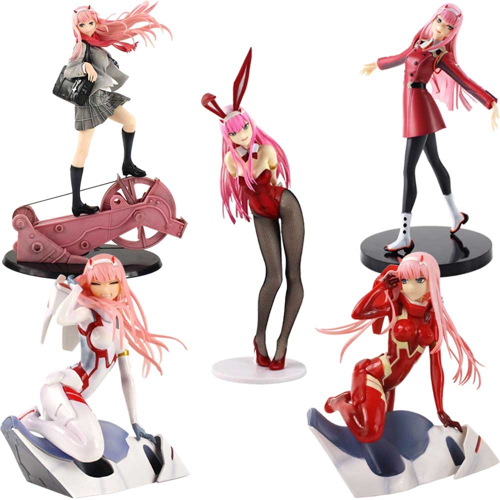 15-45cm Darling in the FRANXX Figures Zero Two Code 002 Bunny Girl Anime PVC Action Figure Collectible Model Toys xSmu