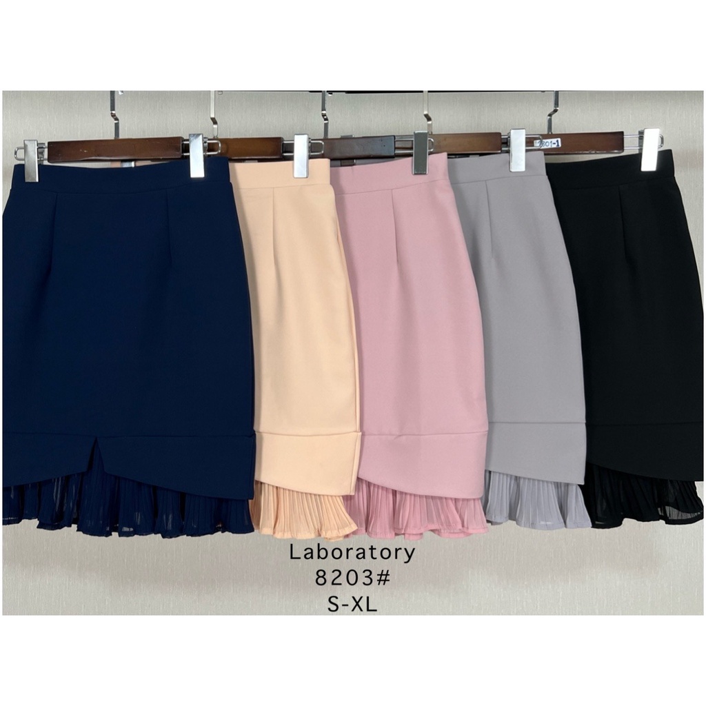 *Laboratory* 8203# กระโปรงชายพรีท กระโปรงทำงาน สไตล์เกาหลี