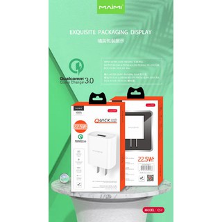 หัวชาร์จ Maimi Quick USB Charger Kit PD Fast Model-C57-22.5W Quich Charge 3.0