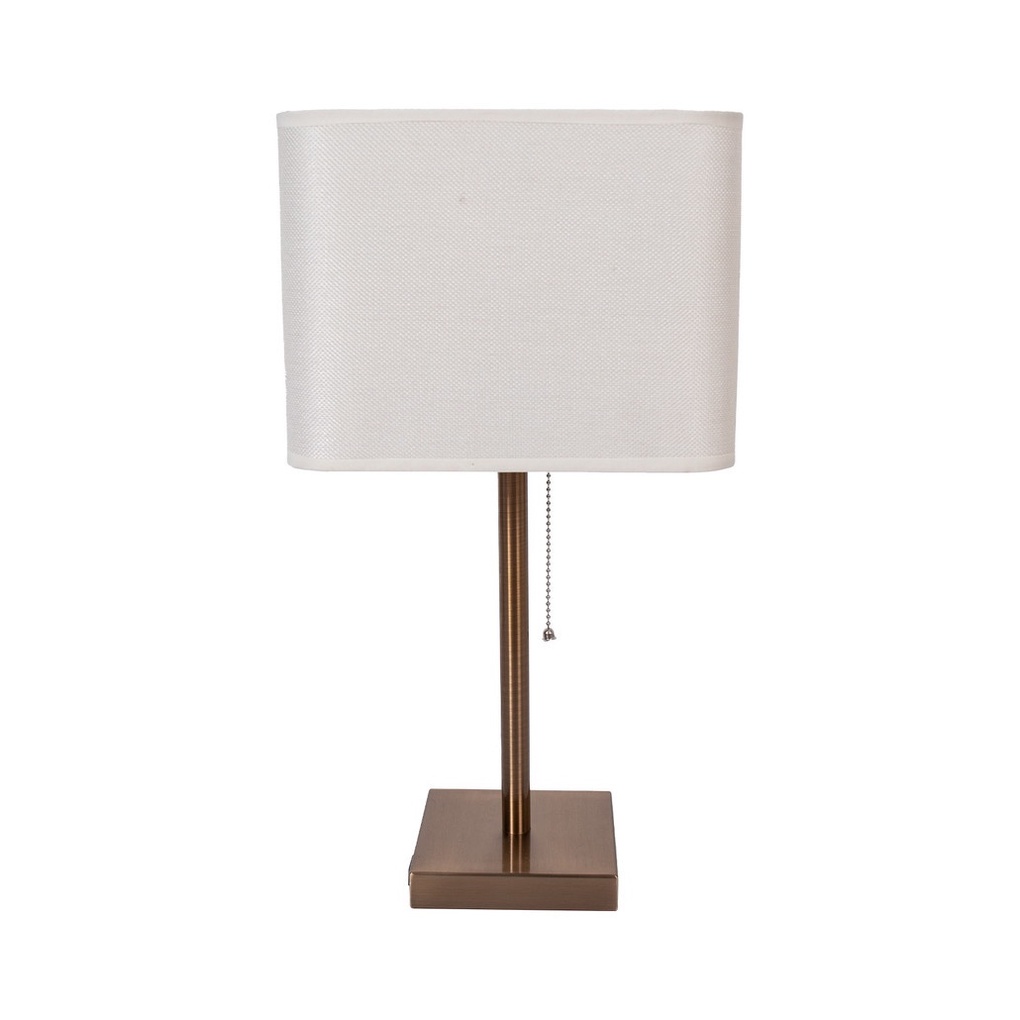 GlobalHouse EILON โคมไฟตั้งโต๊ะ ขั้ว E27 มีโซ่ดึงเปิด-ปิด ขนาด 26x26x 51cm รุ่น WP198223 สีขาว สินค้าของแท้คุณภาพดี