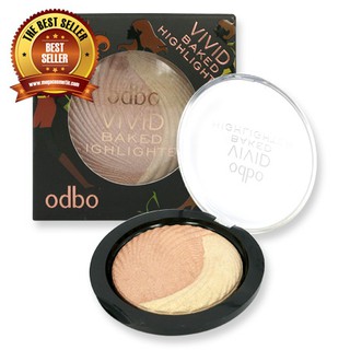 โปรฯ เด็ด Odbo Vivid Baked Hilighter OD106 ไฮไลท์หน้าเงา โอดีบีโอ วิวิด เบค ไฮไลท์เทอร์