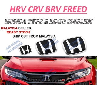 โลโก้สัญลักษณ์ สีดํา สีเงิน สําหรับ Honda CRV BRV HRV FREED