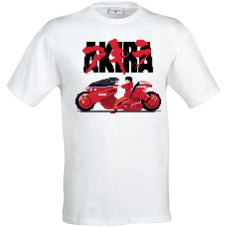 ใหม่ เสื้อยืดลําลอง แขนสั้น พิมพ์ลาย Akira Kineda Motorcycle 8 Bit Pixel สีขาว แฟชั่นฤดูร้อน สําหรับผู้ชาย ผู้หญิง