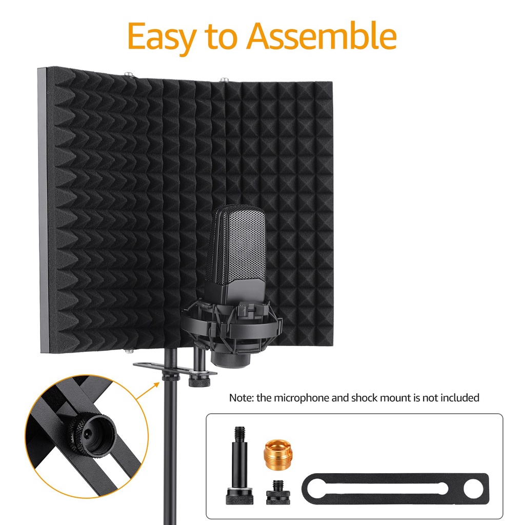 Professional Studio Recording Microphone Isolation Shield Pop Filter