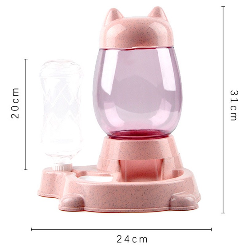 ❀☼Pet Automatic Feeder Cat Dog Food Dispenser Water Drinking Bowl Feeding Dispenser Pets Supplies