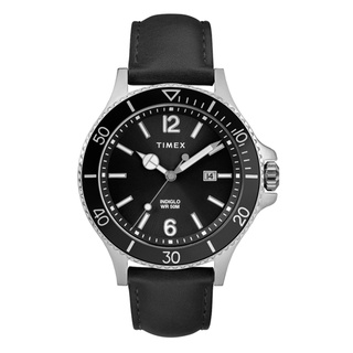 Timex TW2R64400 Harborside นาฬิกาข้อมือผู้ชาย สายหนังสีดำ
