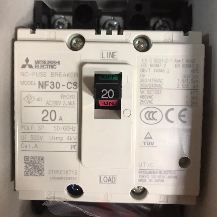 MITSUBISHI บรคเกอร์ มิตซู 3P  16A/ 20A / 50A/ 100A / 200A