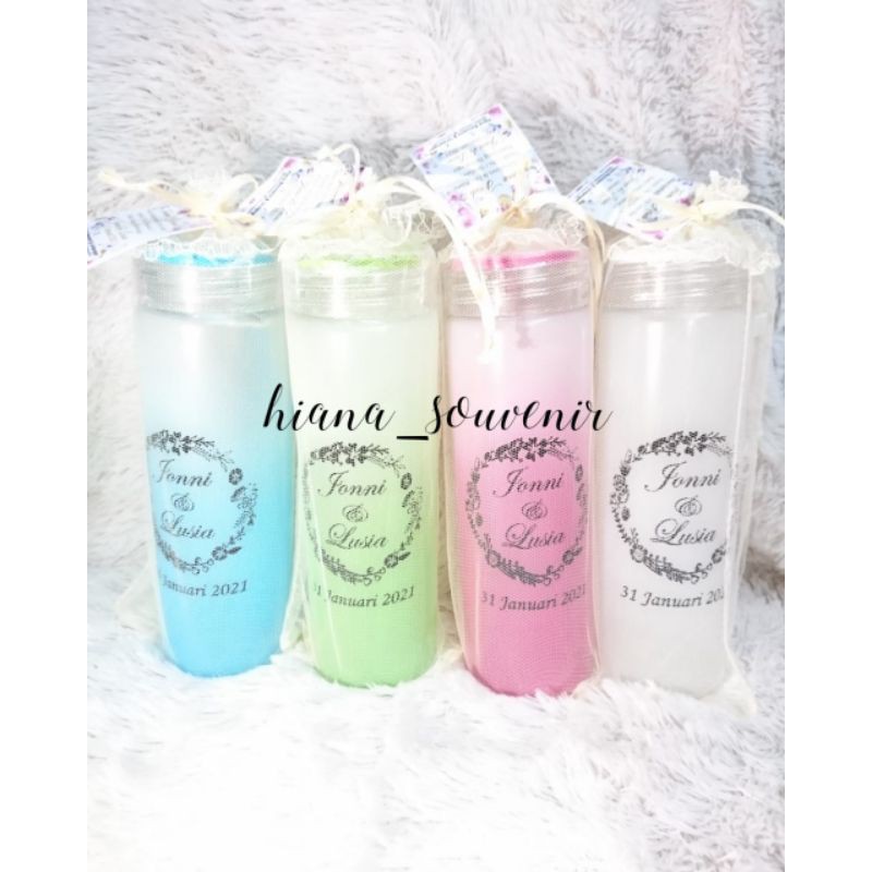 SOUVENIR TUMBLER DOVE COLOR SLIM RAINBOW GLASS BOTTLE TILE PACKAGING CUSTOM DESIGN