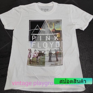 ROUND คอลูกเรือสไตล์สตรีท [COD] เสื้อยืดวง PINK FLOYD ลิขสิทธิ์แท้ LIQUID BLUE  ปี 2015-4XL